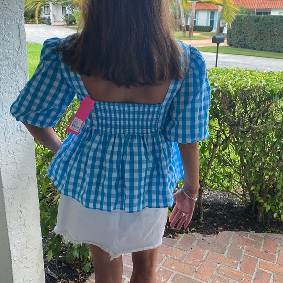 Lilly Pulitzer Top-size 2 -Sarafina Short Sleeve - Picture 5 of 16